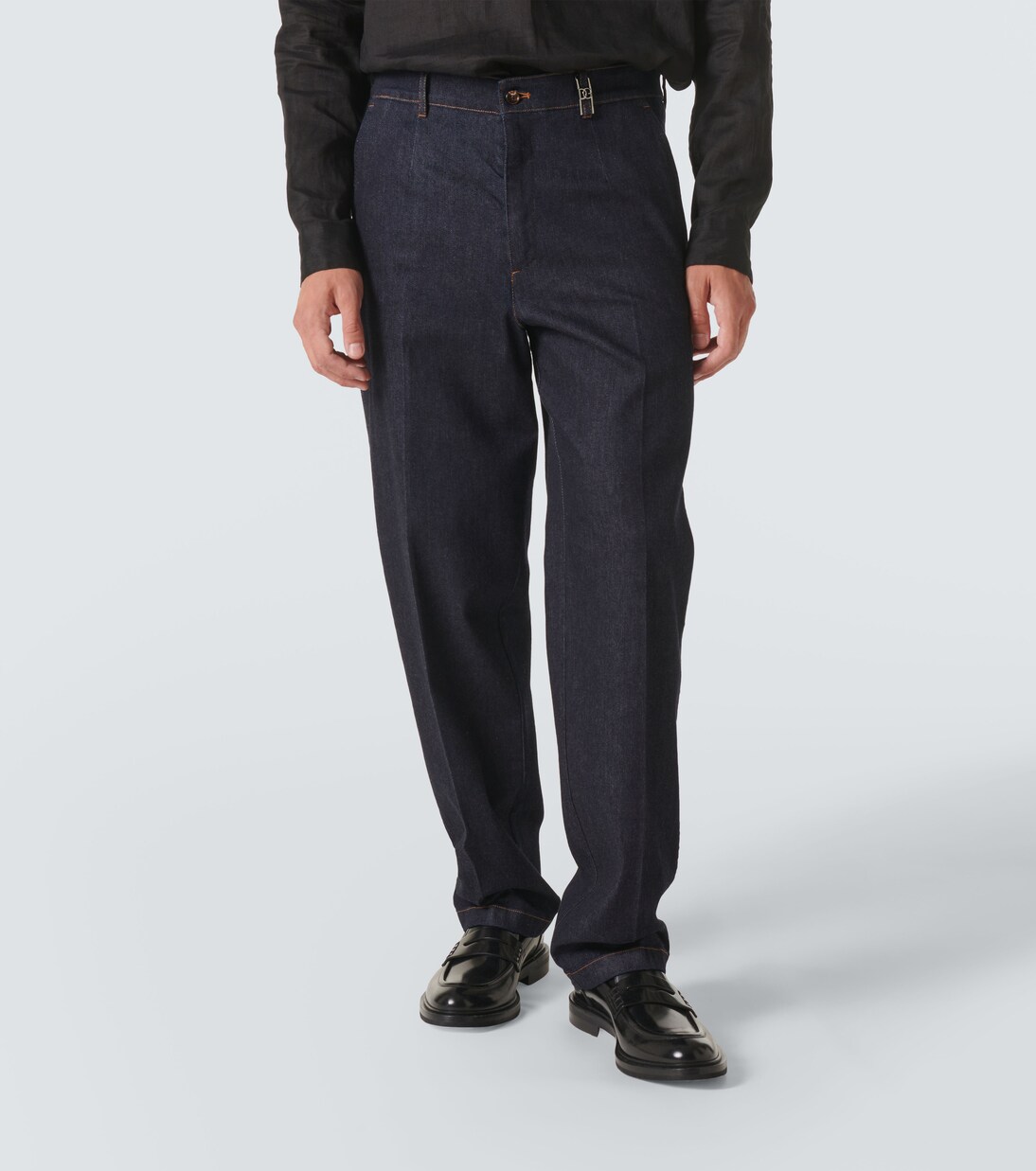 Pantalones rectos con DG y logo | Dolce&Gabbana