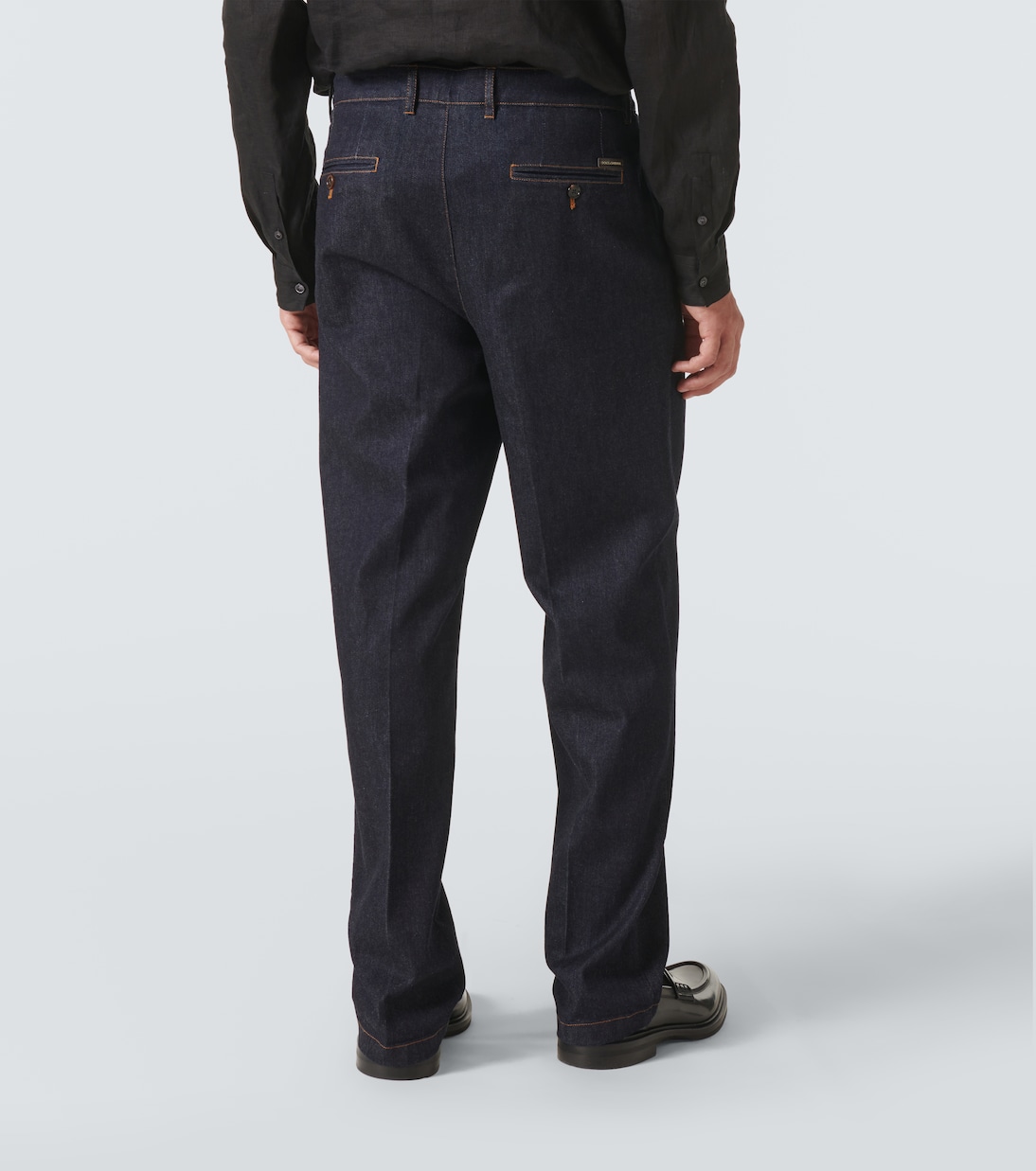 Pantalones rectos con DG y logo | Dolce&Gabbana