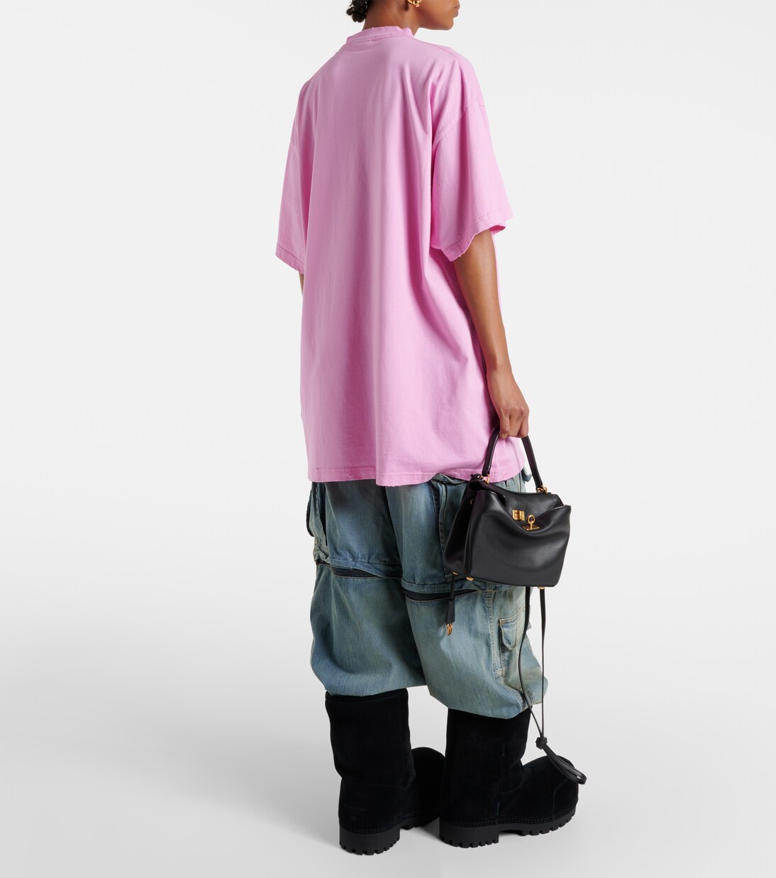 Camiseta en jersey de algodón estampada | Balenciaga