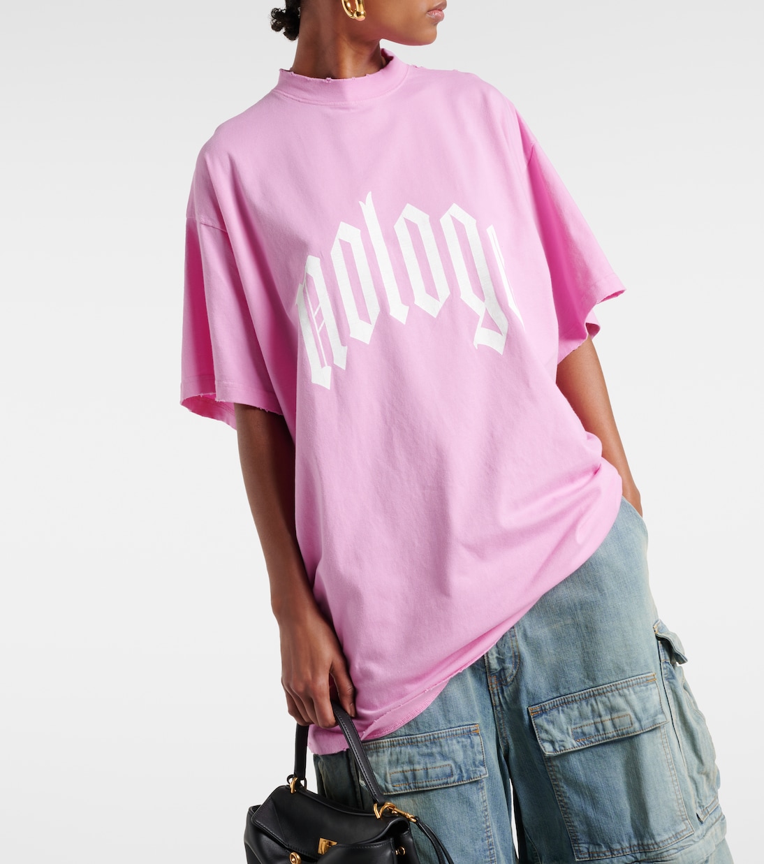 Camiseta en jersey de algodón estampada | Balenciaga