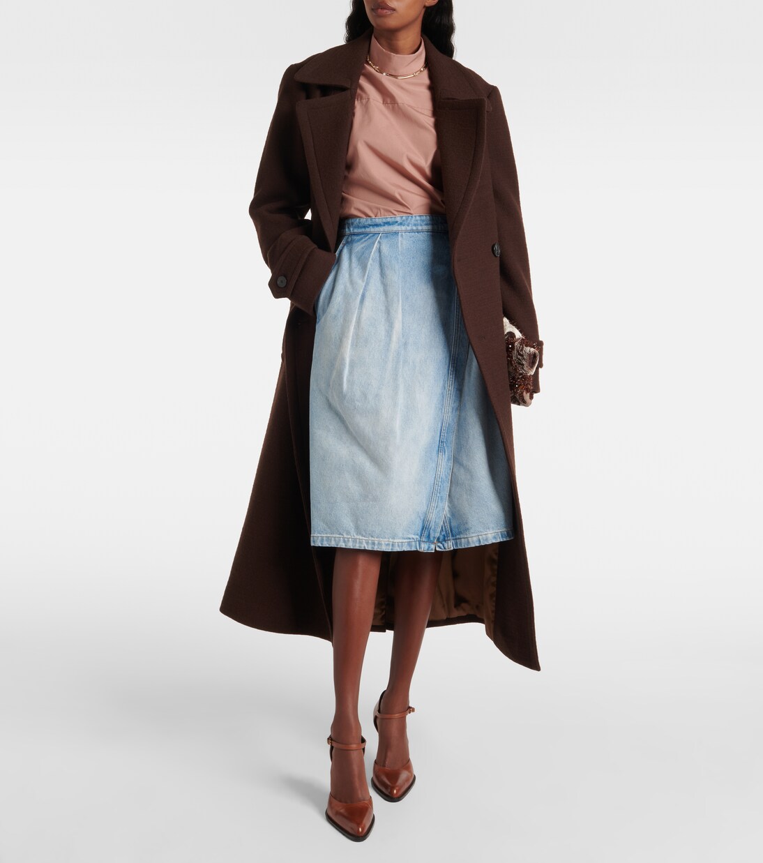 Gonna midi di jeans | Dries Van Noten