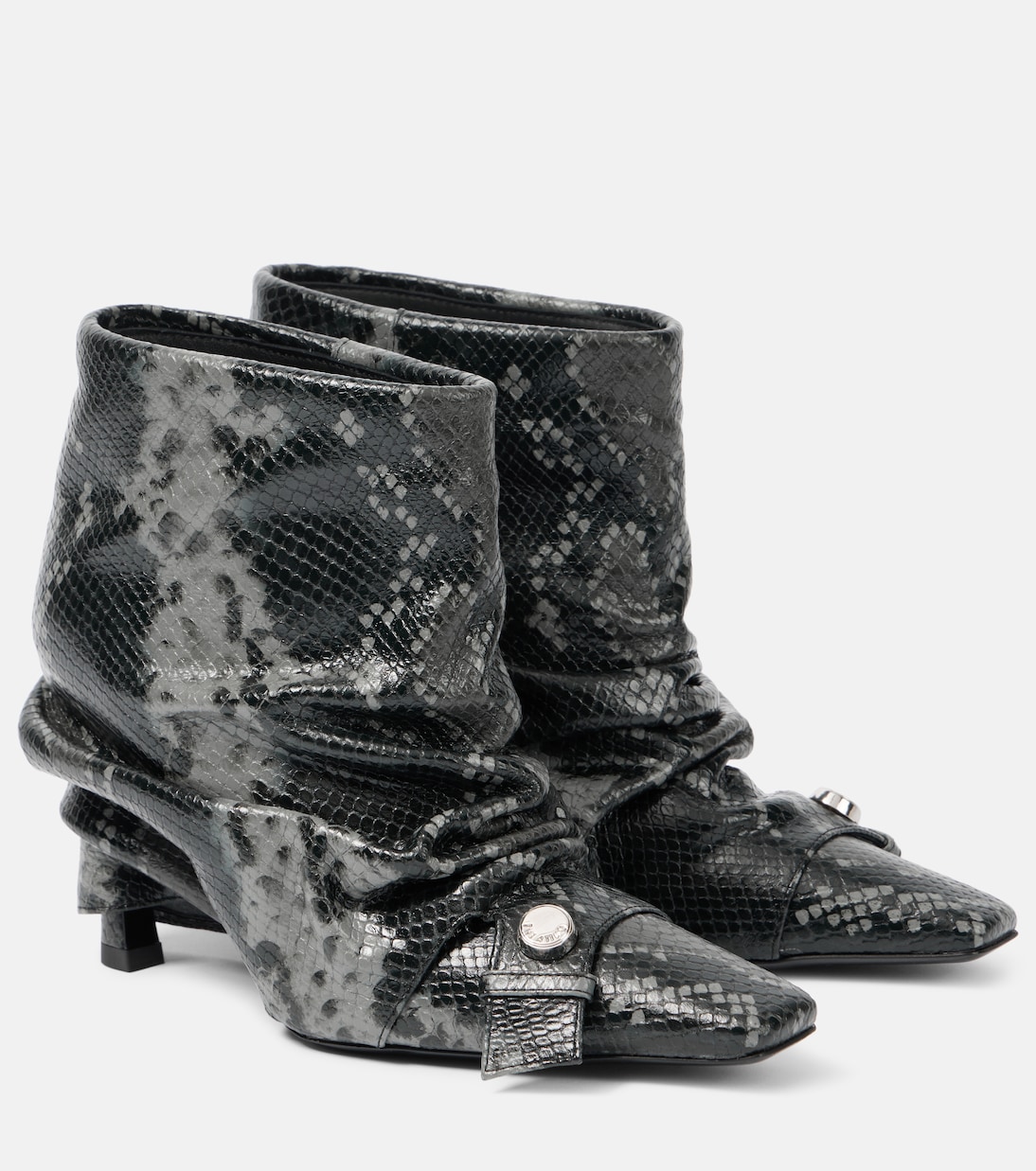 Juno 95 snake-effect leather ankle boots | The Attico