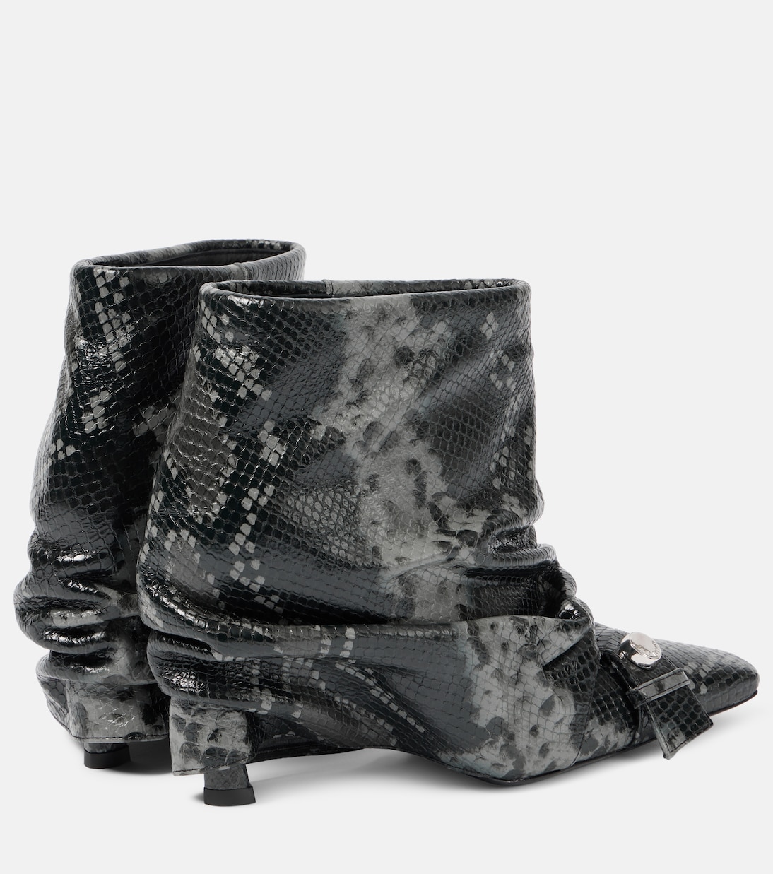 Juno 95 snake-effect leather ankle boots | The Attico