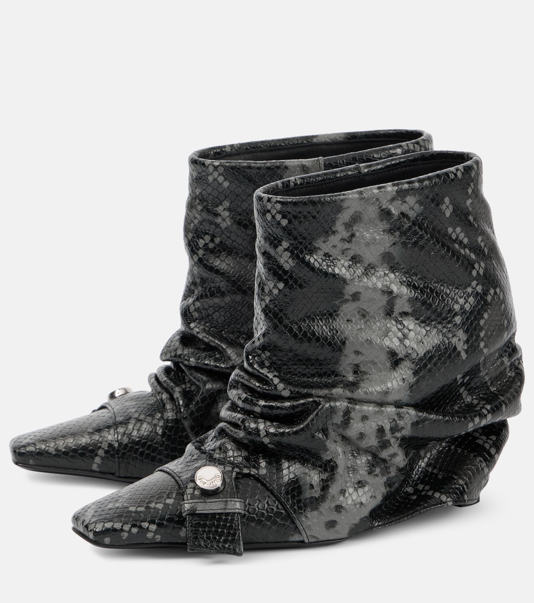 Juno 95 snake-effect leather ankle boots | The Attico