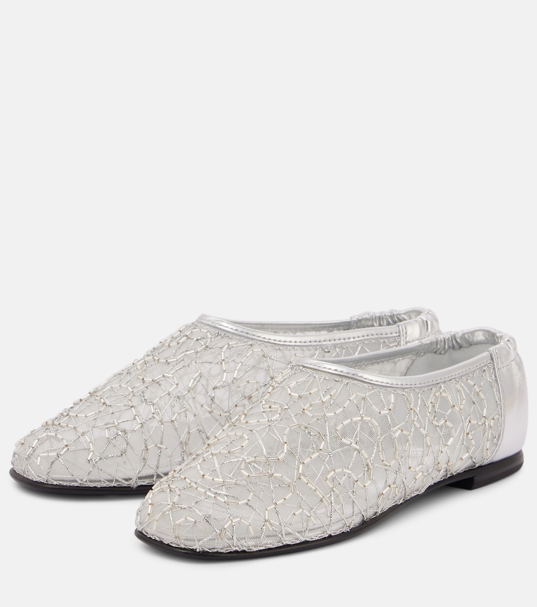 Eden metallic lace ballet flats | Simkhai