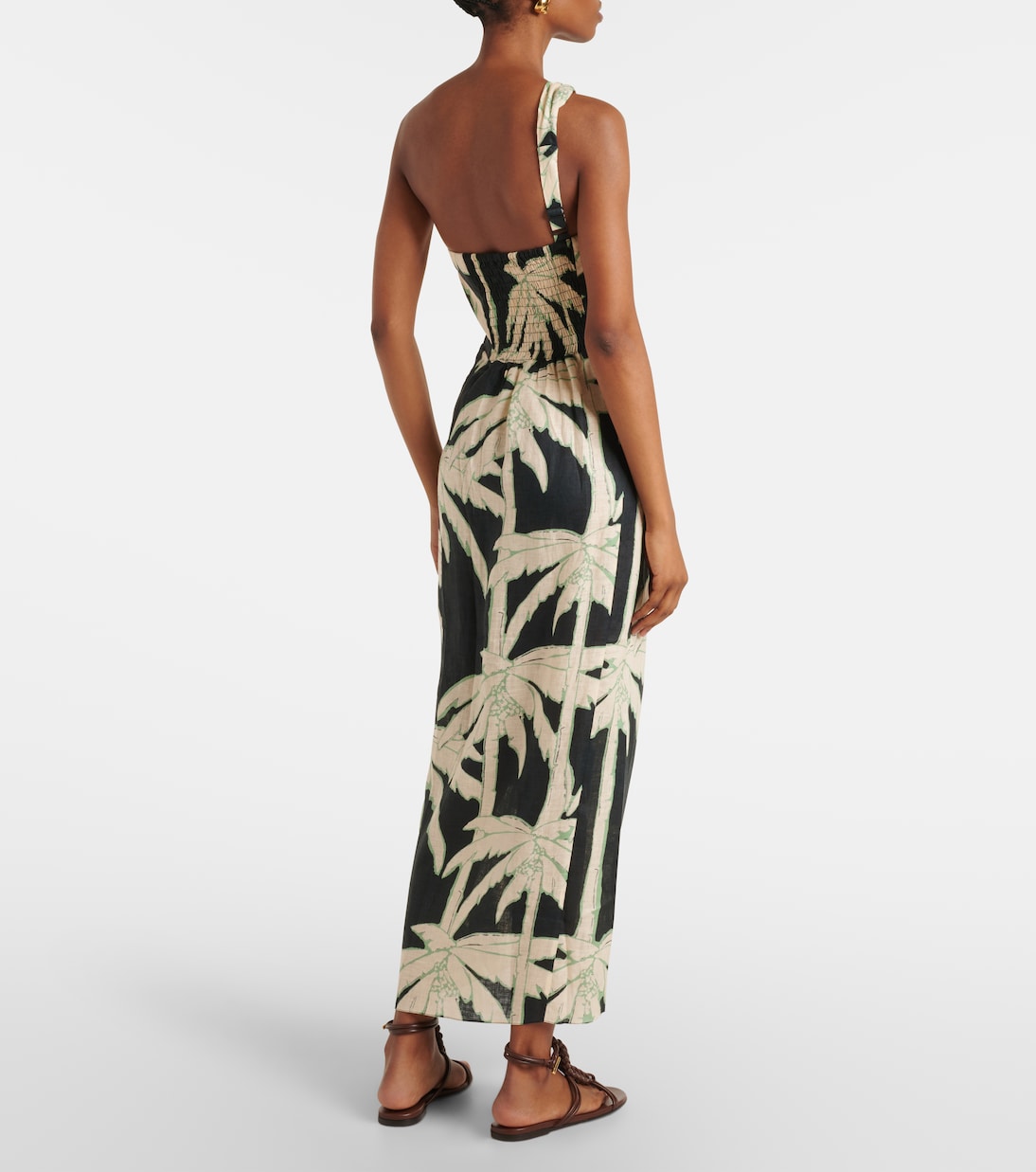 Bedrucktes One-Shoulder-Midikleid | Johanna Ortiz