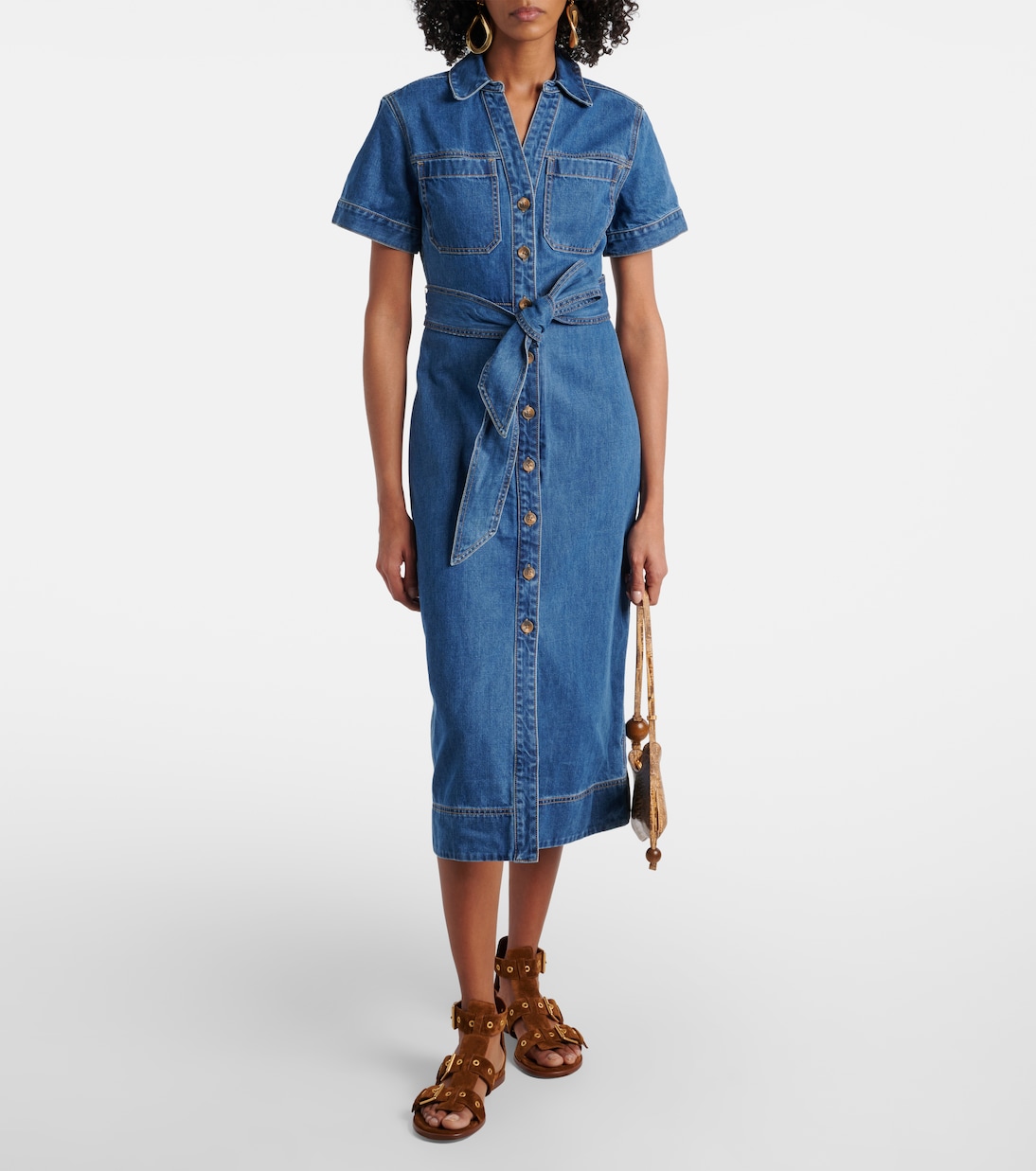 Vestido camisero Tabby de algodón | Veronica Beard