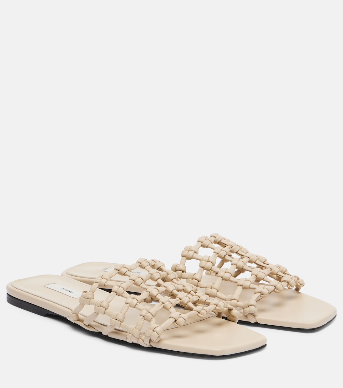 Woven leather slides | Toteme