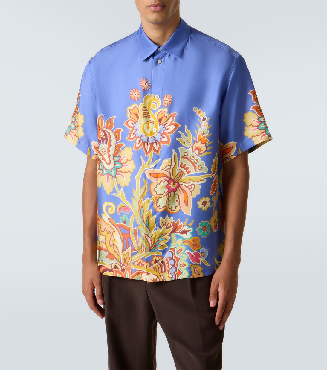 Floral silk bowling shirt  | Etro
