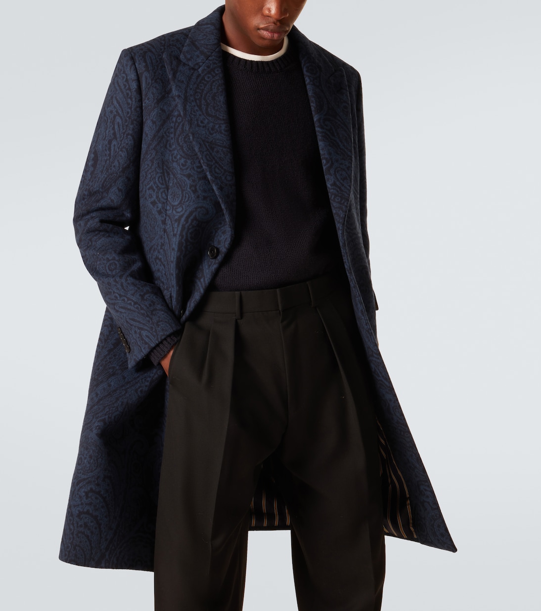 Paisley wool and cashmere jacquard coat | Etro