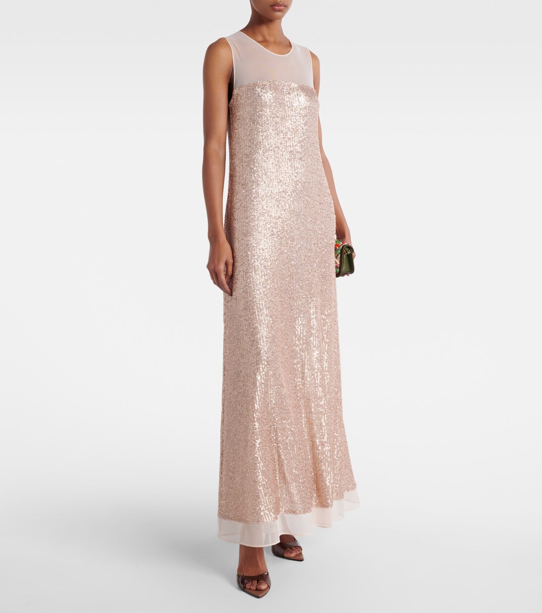 Robe longue à sequins | Norma Kamali