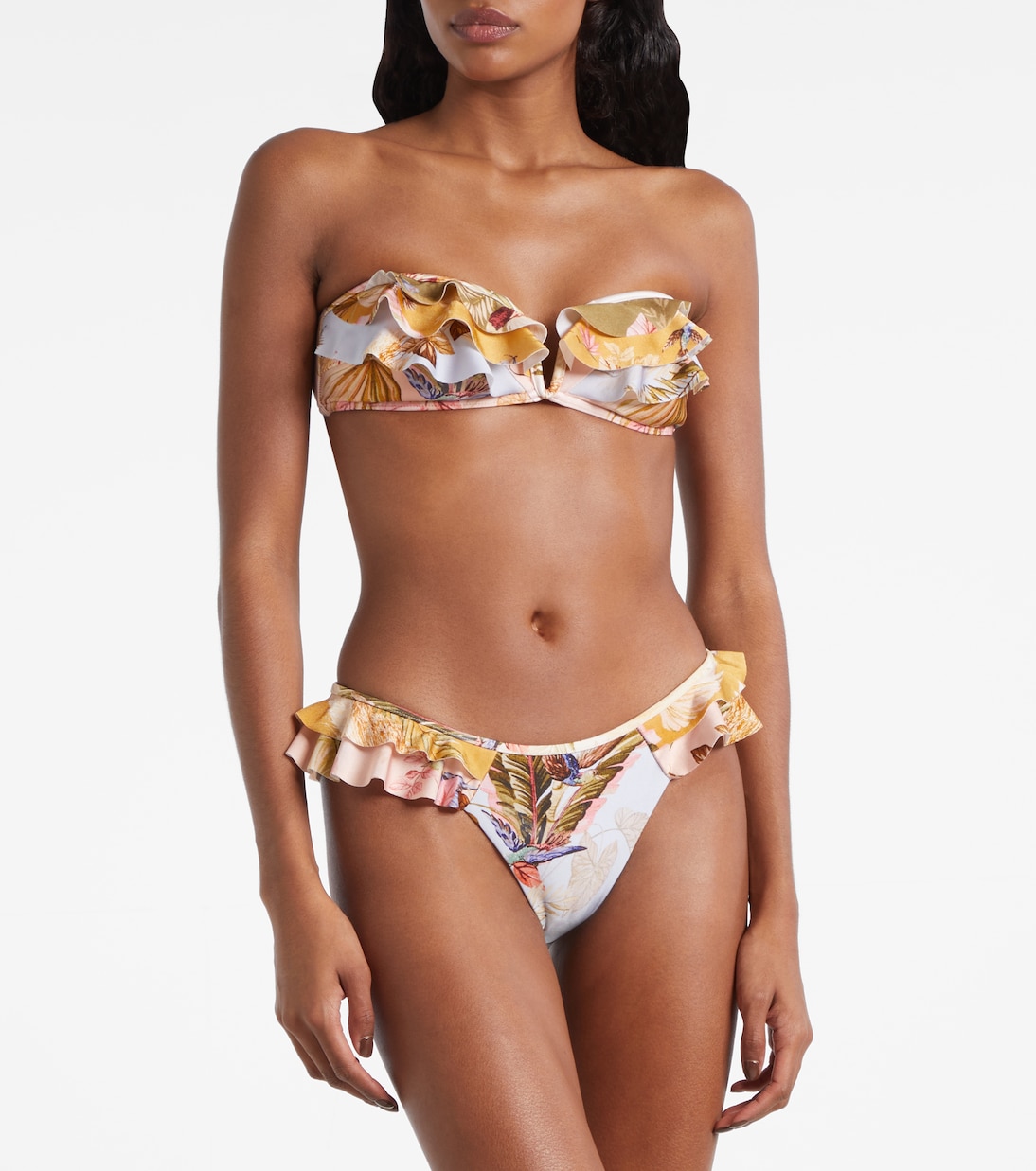 Bikini Ascension floral con volantes | Zimmermann