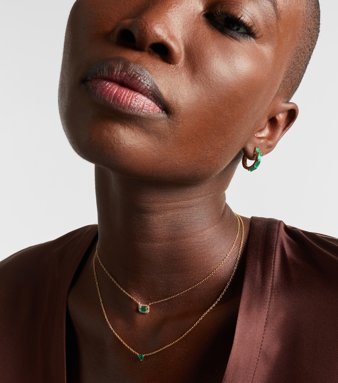 Collana Baby Heart in oro giallo 18kt con smeraldo | Shay Jewelry