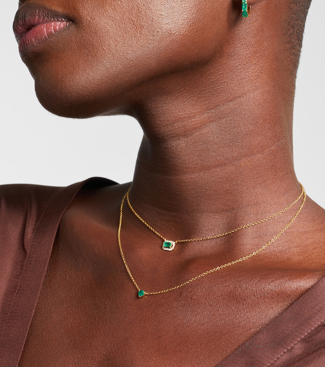 Collana Baby Heart in oro giallo 18kt con smeraldo | Shay Jewelry