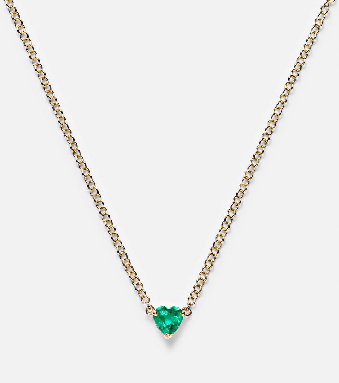 Collana Baby Heart in oro giallo 18kt con smeraldo | Shay Jewelry