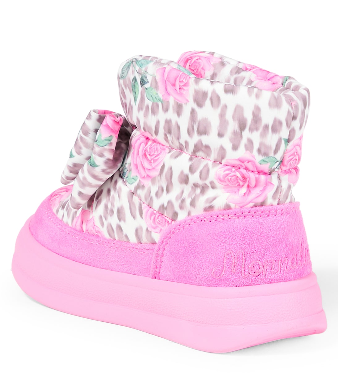 Printed bow-detail boots | Monnalisa