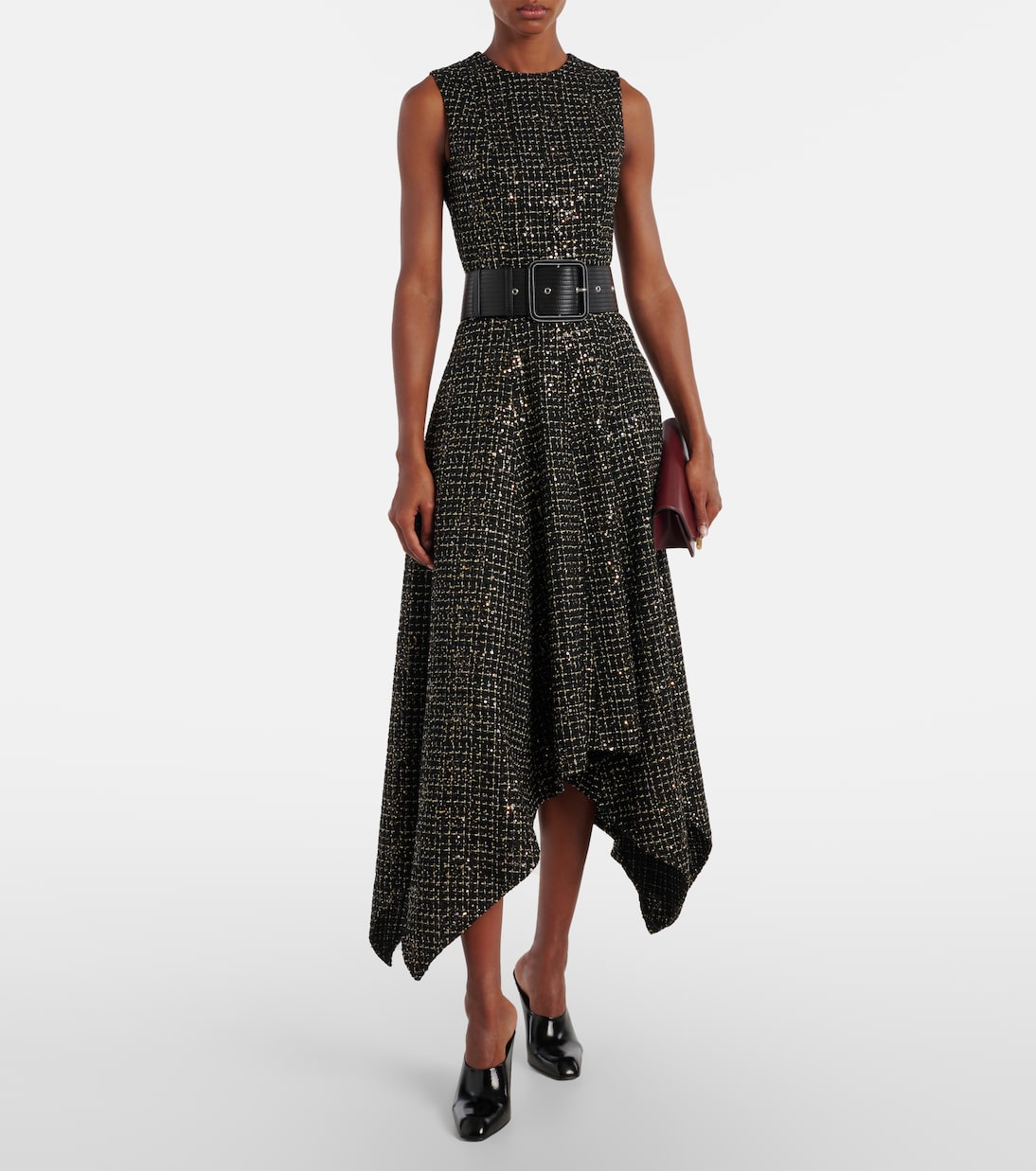 Okimi sequined tweed midi dress | Safiyaa