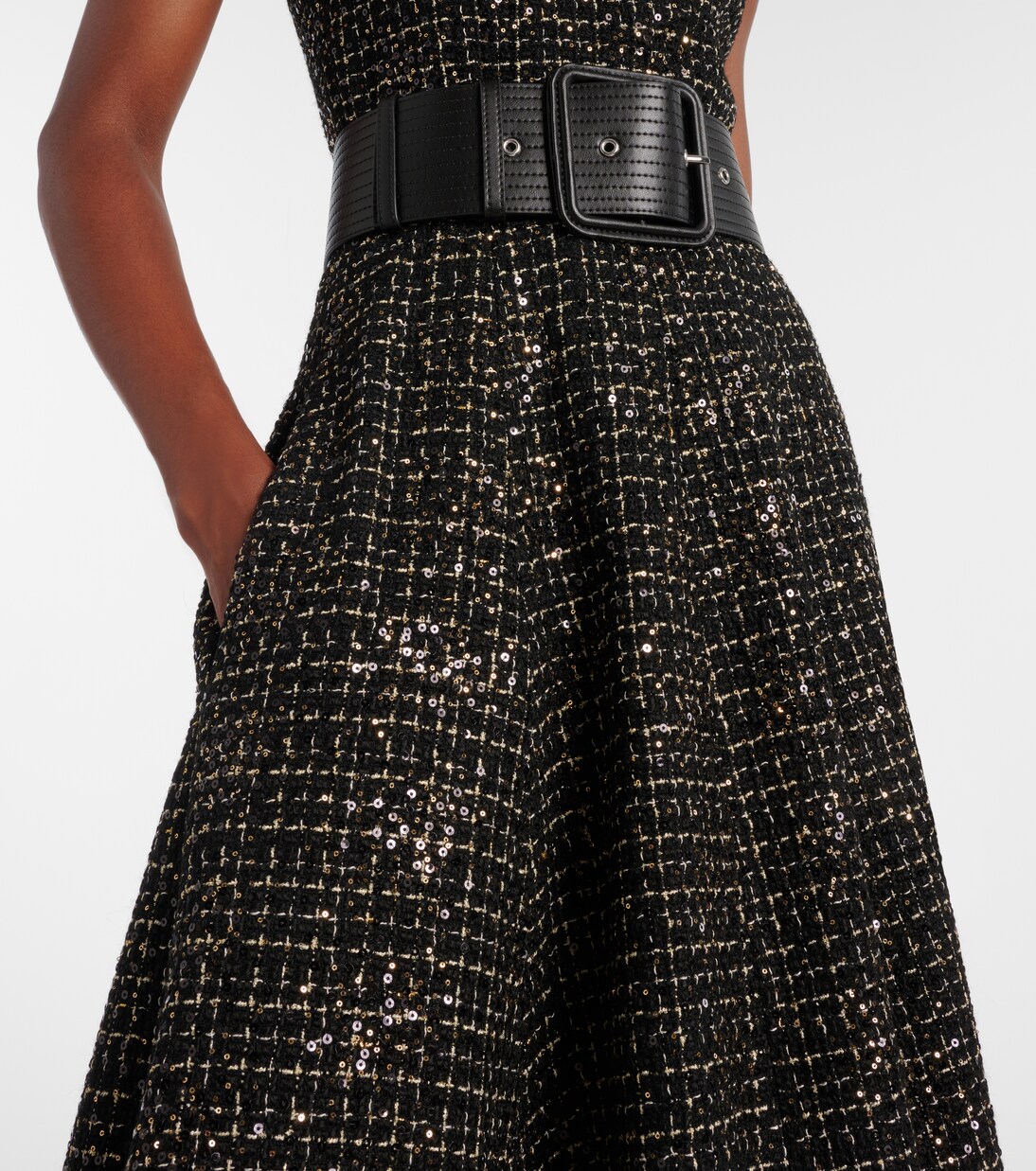 Okimi sequined tweed midi dress | Safiyaa