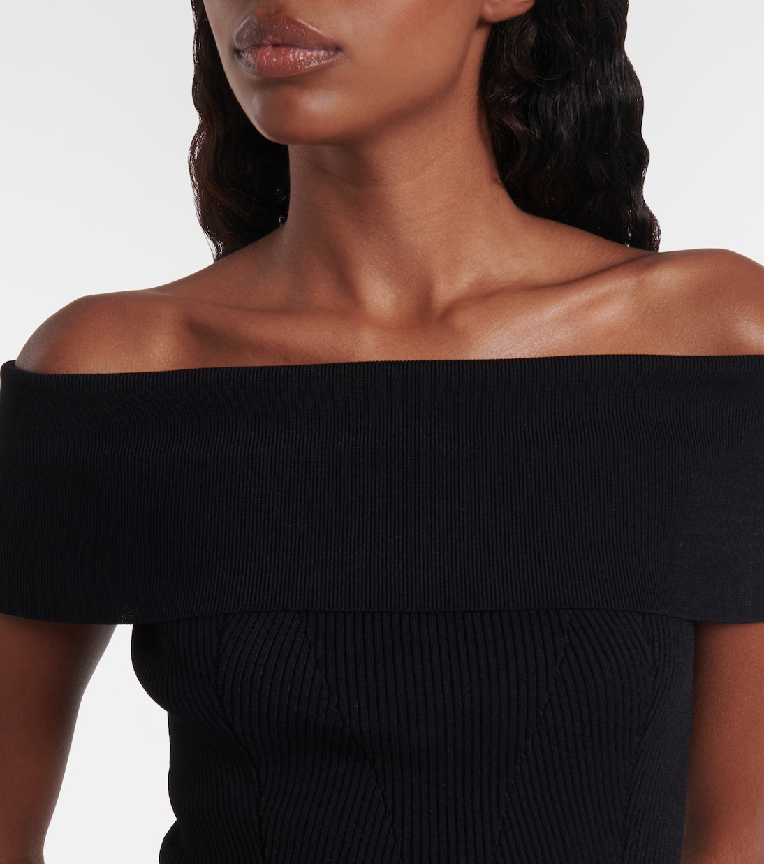 Ribbed-knit off-shoulder top | Givenchy
