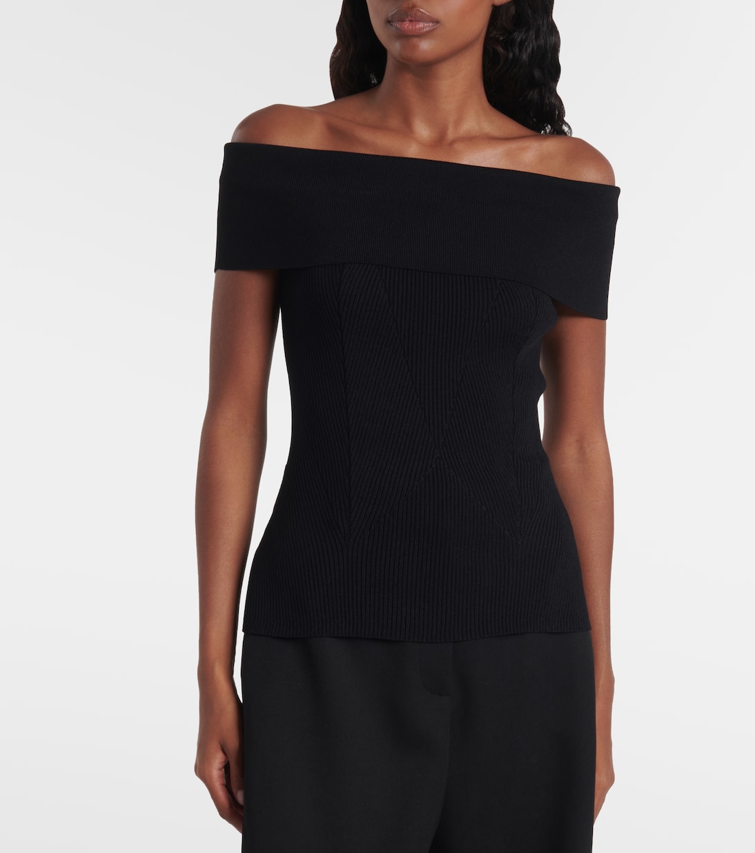 Ribbed-knit off-shoulder top | Givenchy