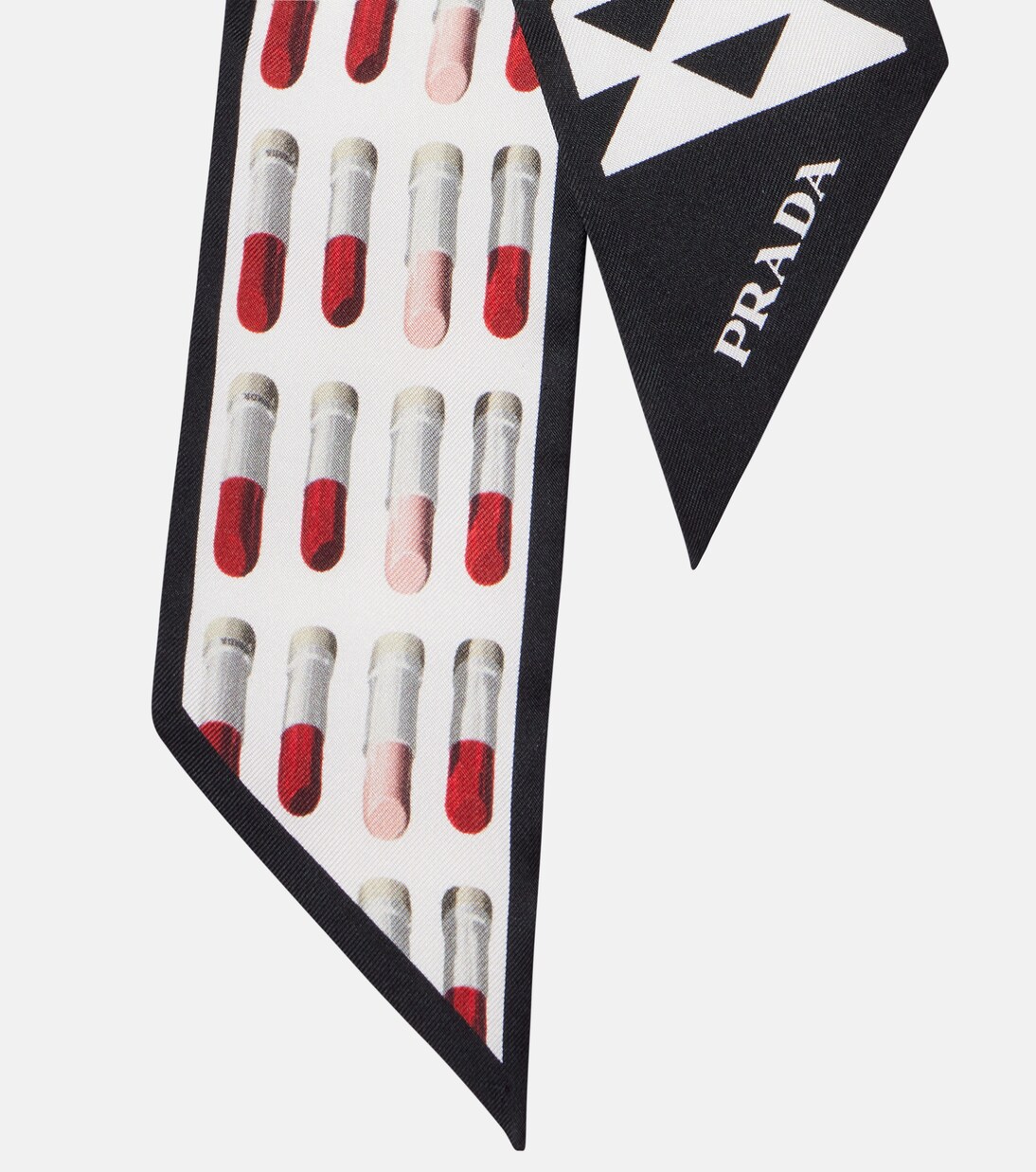 Printed silk twill scarf | Prada