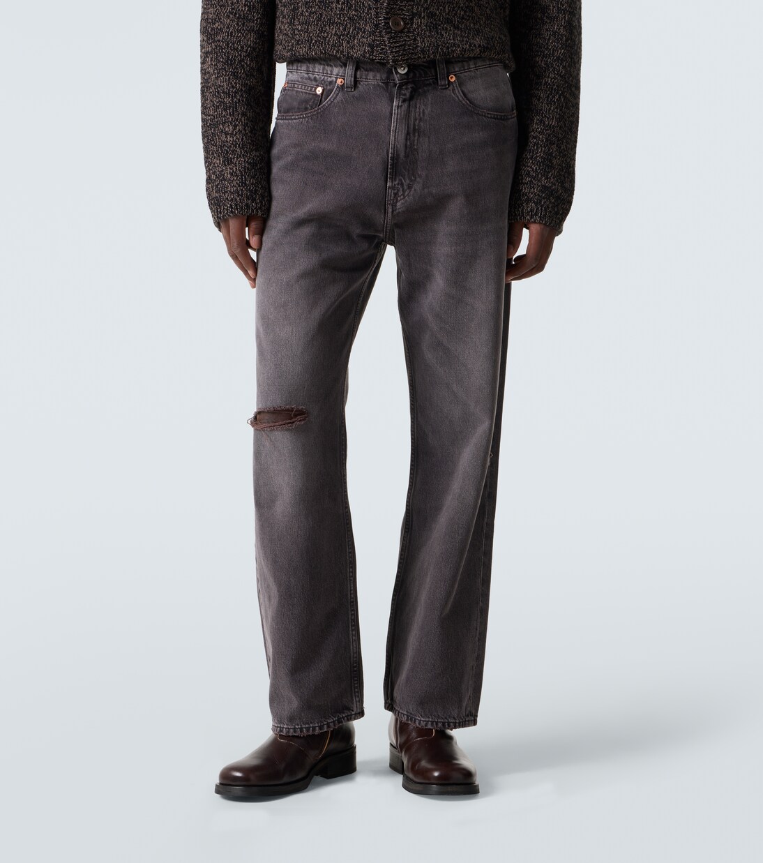 Wide-Leg Distressed Jeans Third Cut | Our Legacy