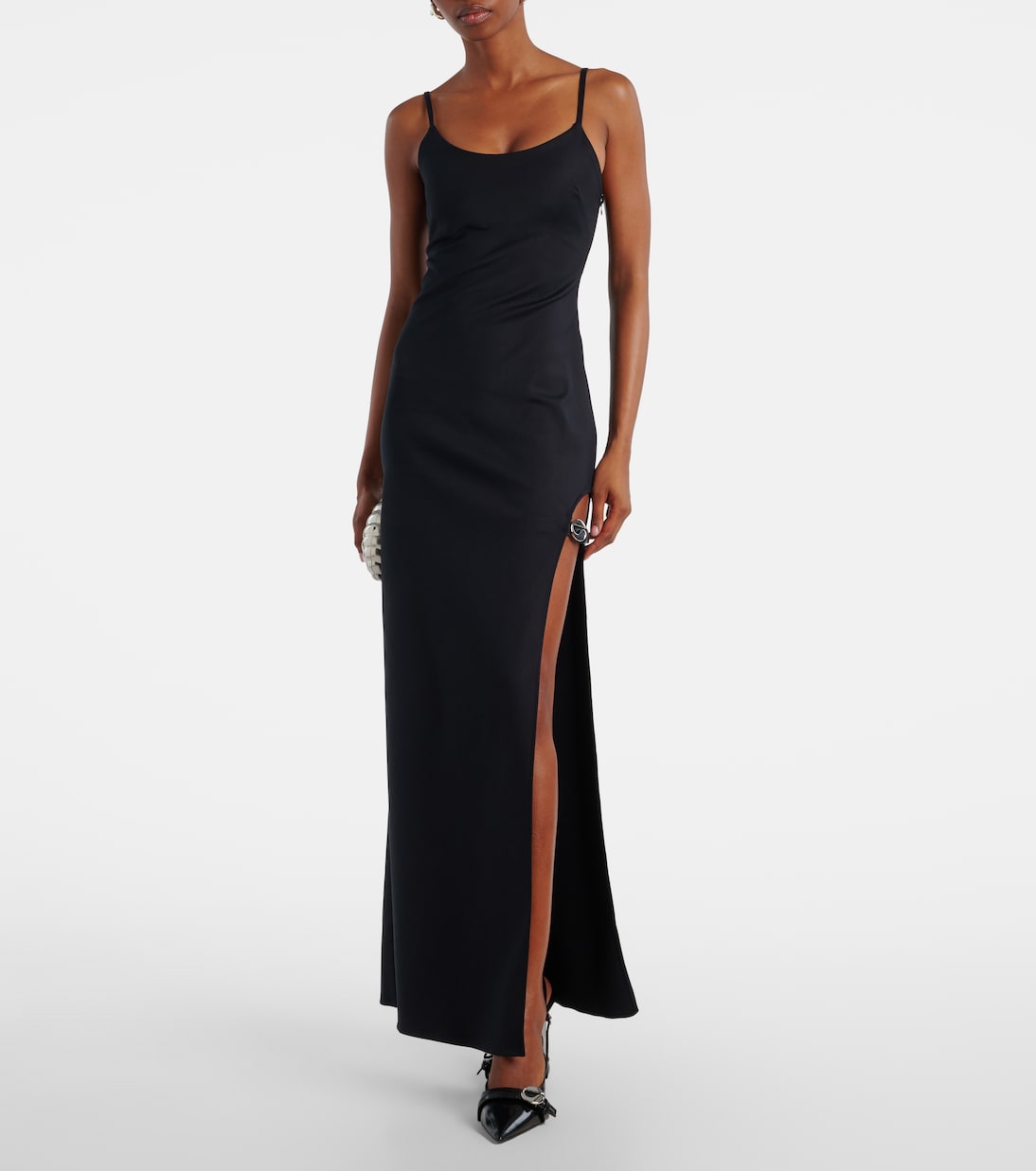 Robe longue Garter en coton mélangé | Coperni