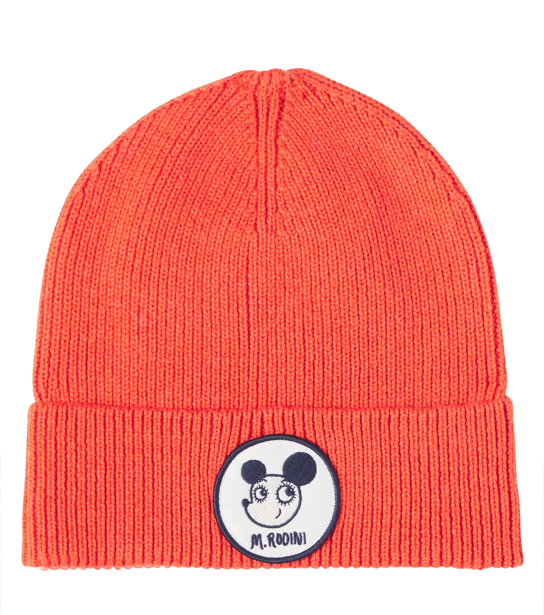 Appliqué cotton and wool beanie | Mini Rodini
