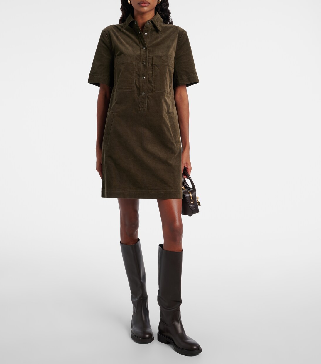 Koulis cotton-blend corduroy minidress | Veronica Beard