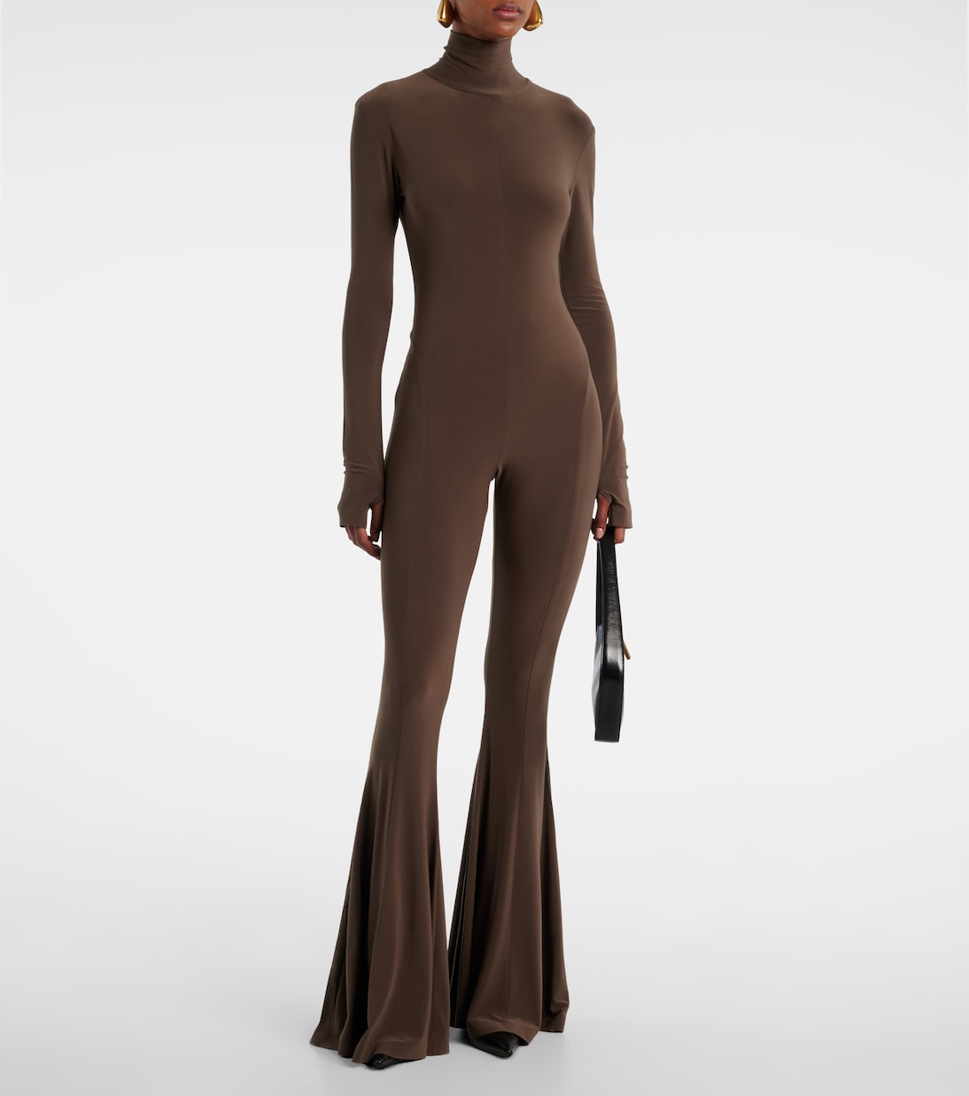 Turtleneck jersey jumpsuit | Norma Kamali