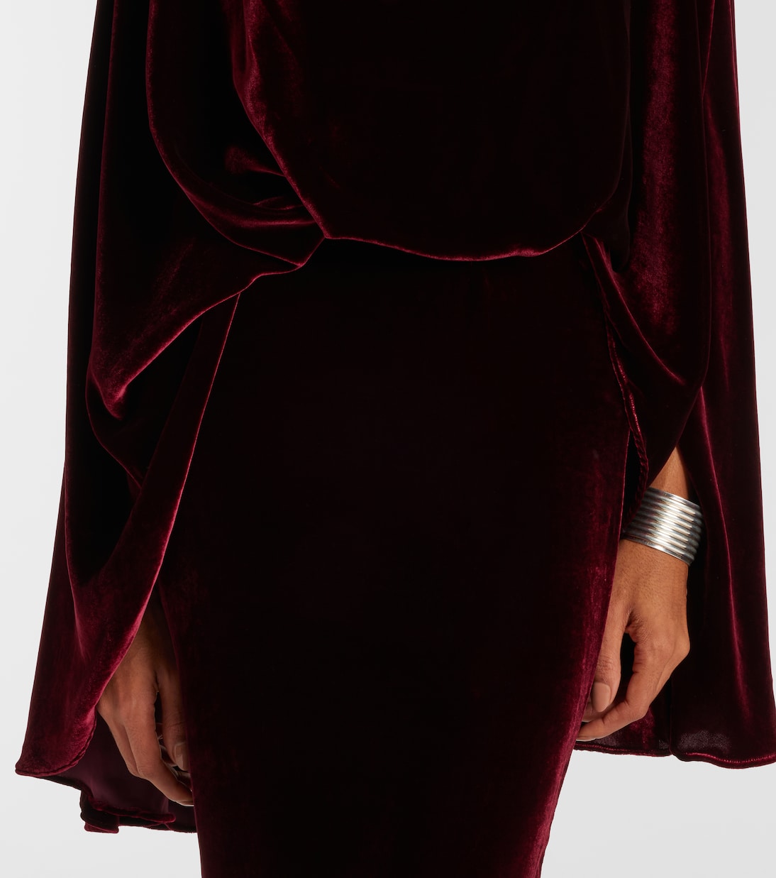 Vestido de fiesta Musidora de terciopelo drapeado | Taller Marmo