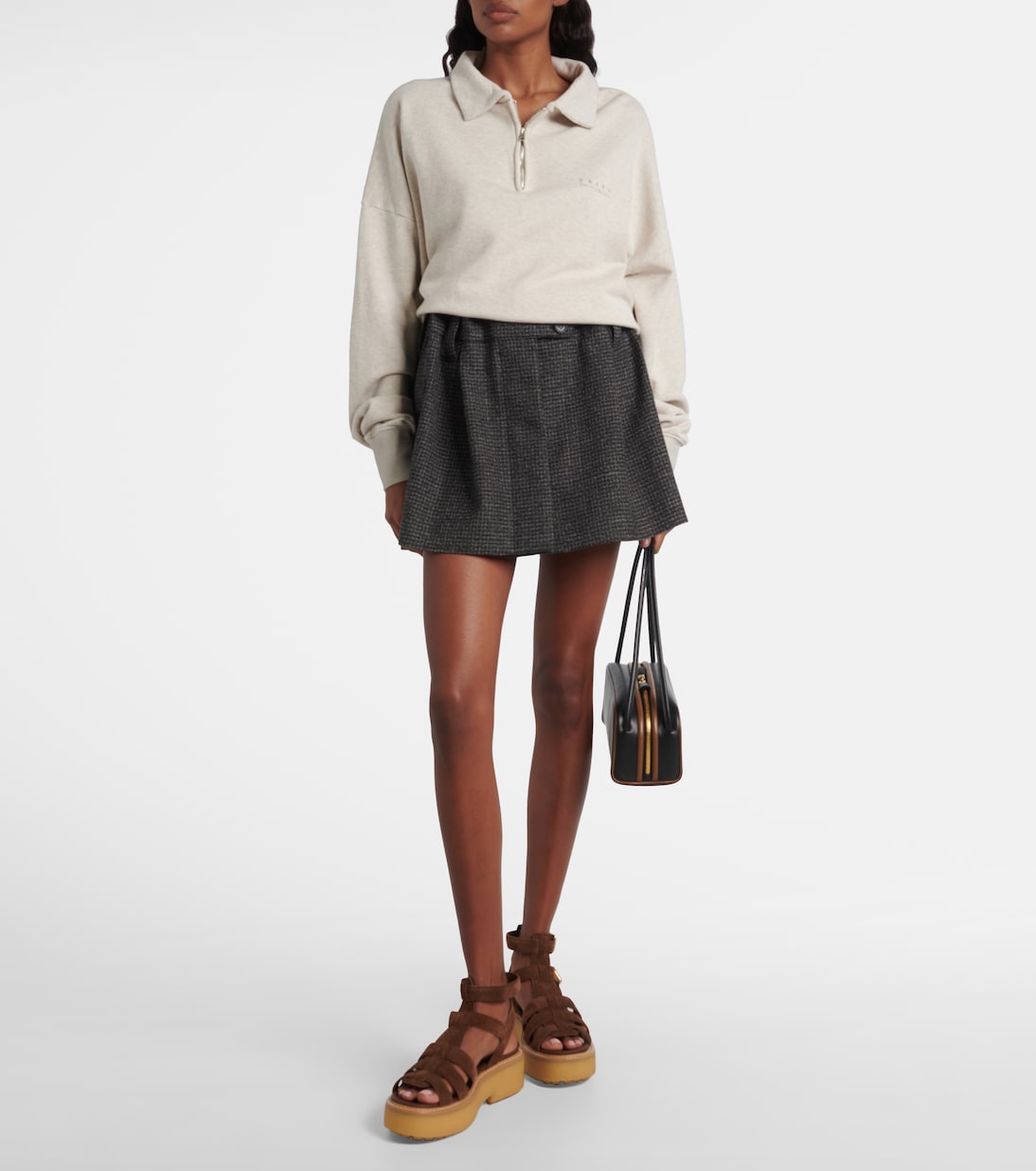 Sandali in suede con platform | Prada