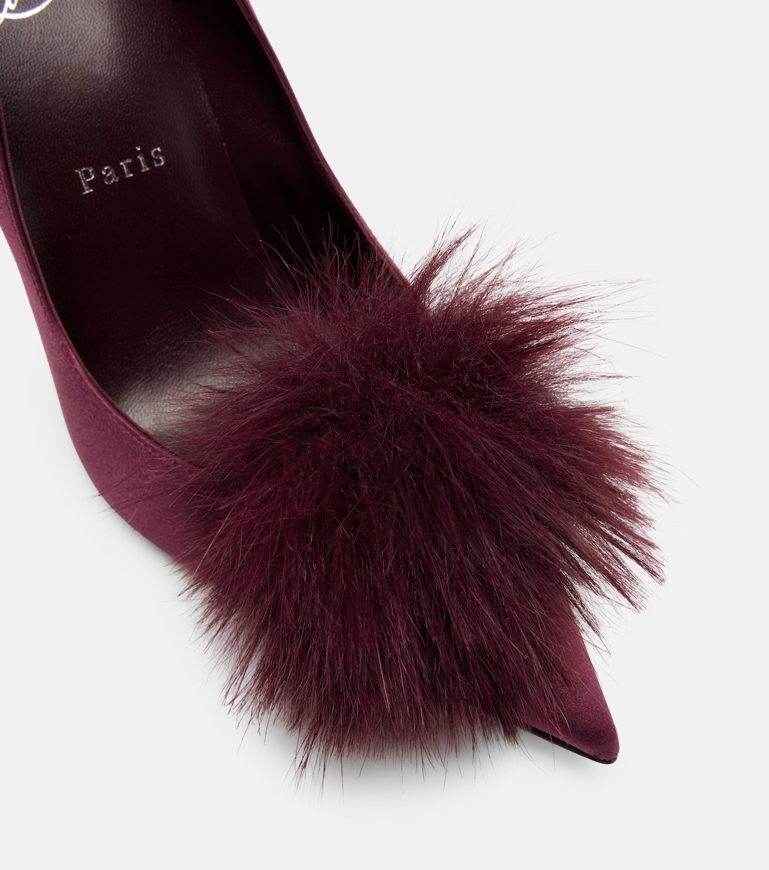 Escarpins Alana 100 en crêpe de satin à ornements | Christian Louboutin