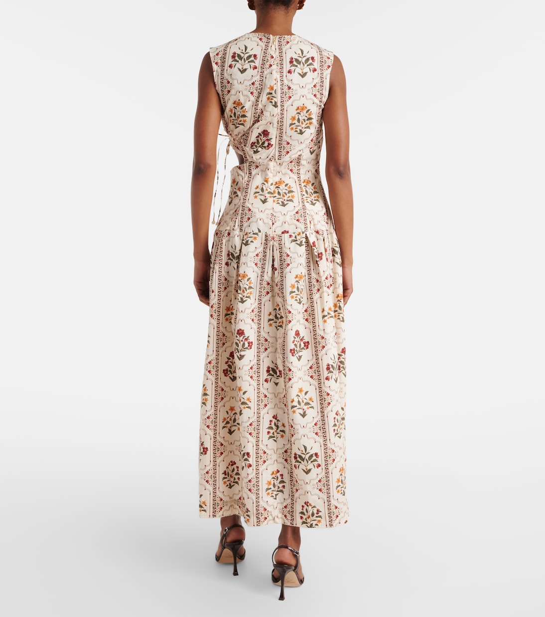 Otoño Andes floral cotton midi dress | Agua by Agua Bendita