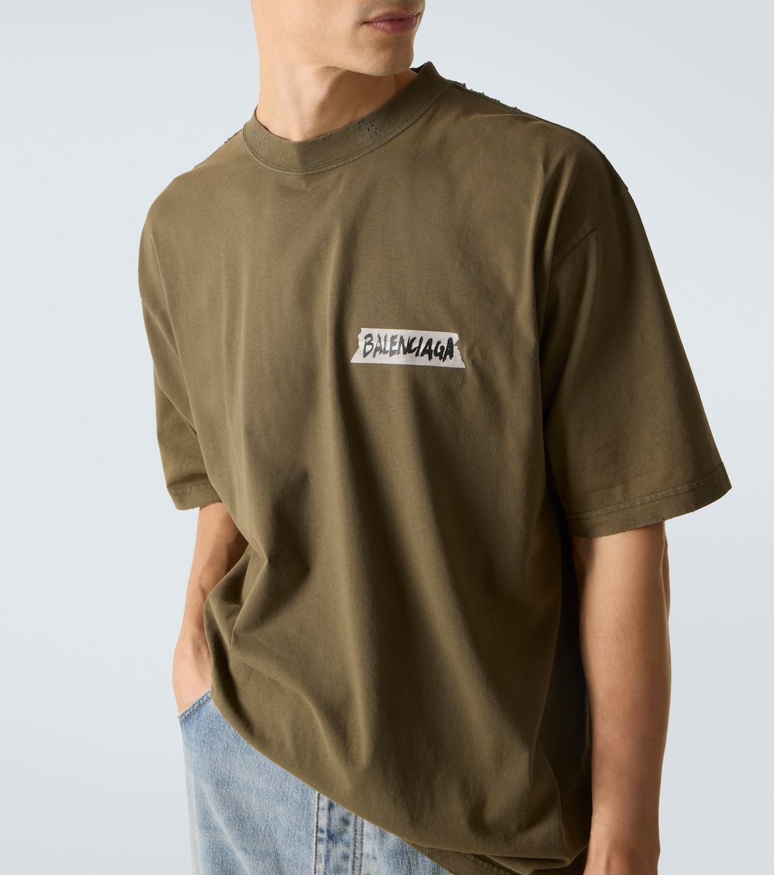 Logo cotton jersey T-shirt  | Balenciaga