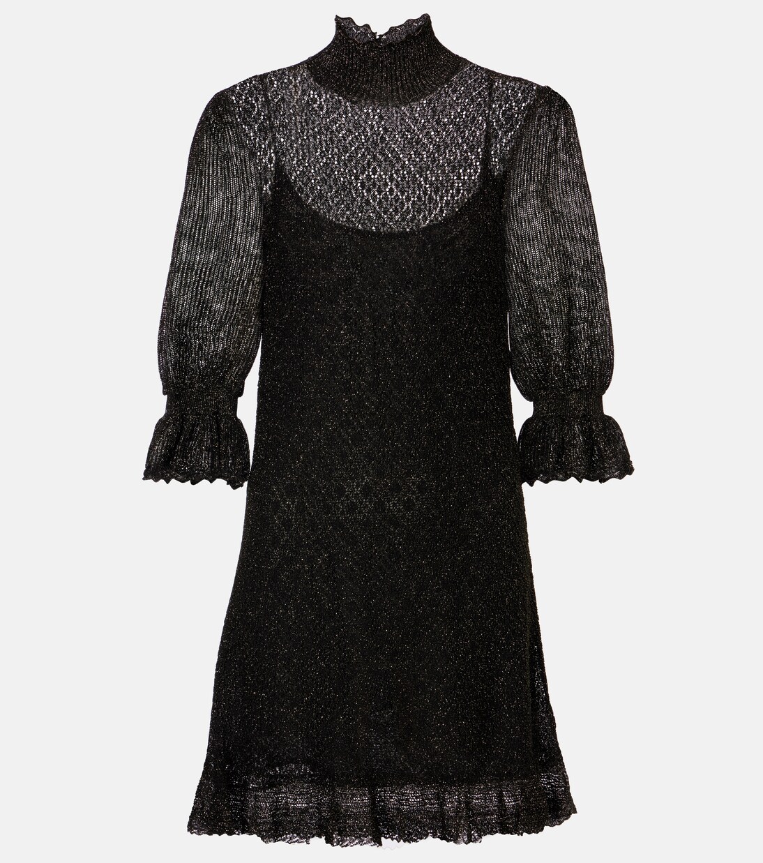 Ruffled lamé minidress | Chloé