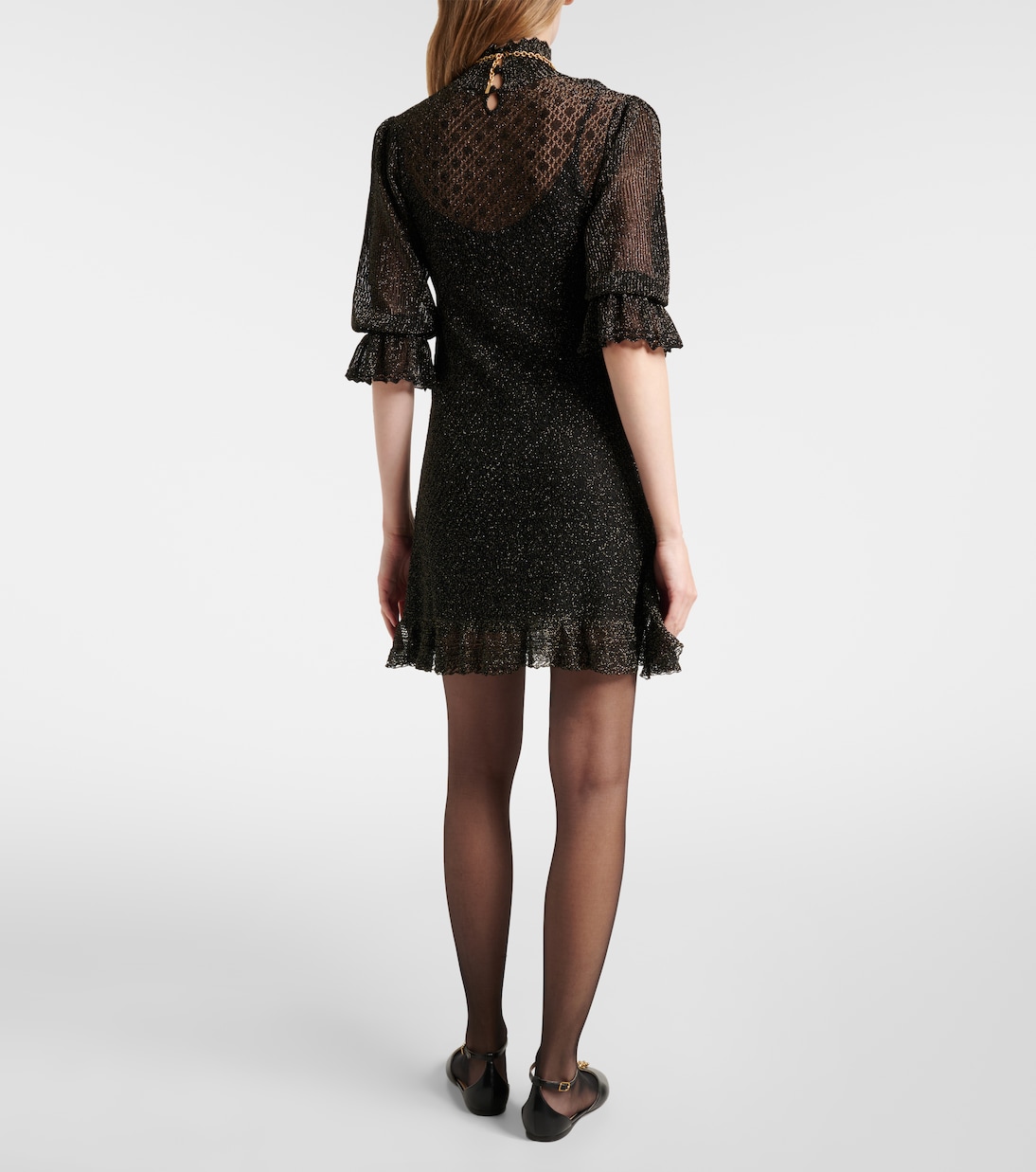 Ruffled lamé minidress | Chloé