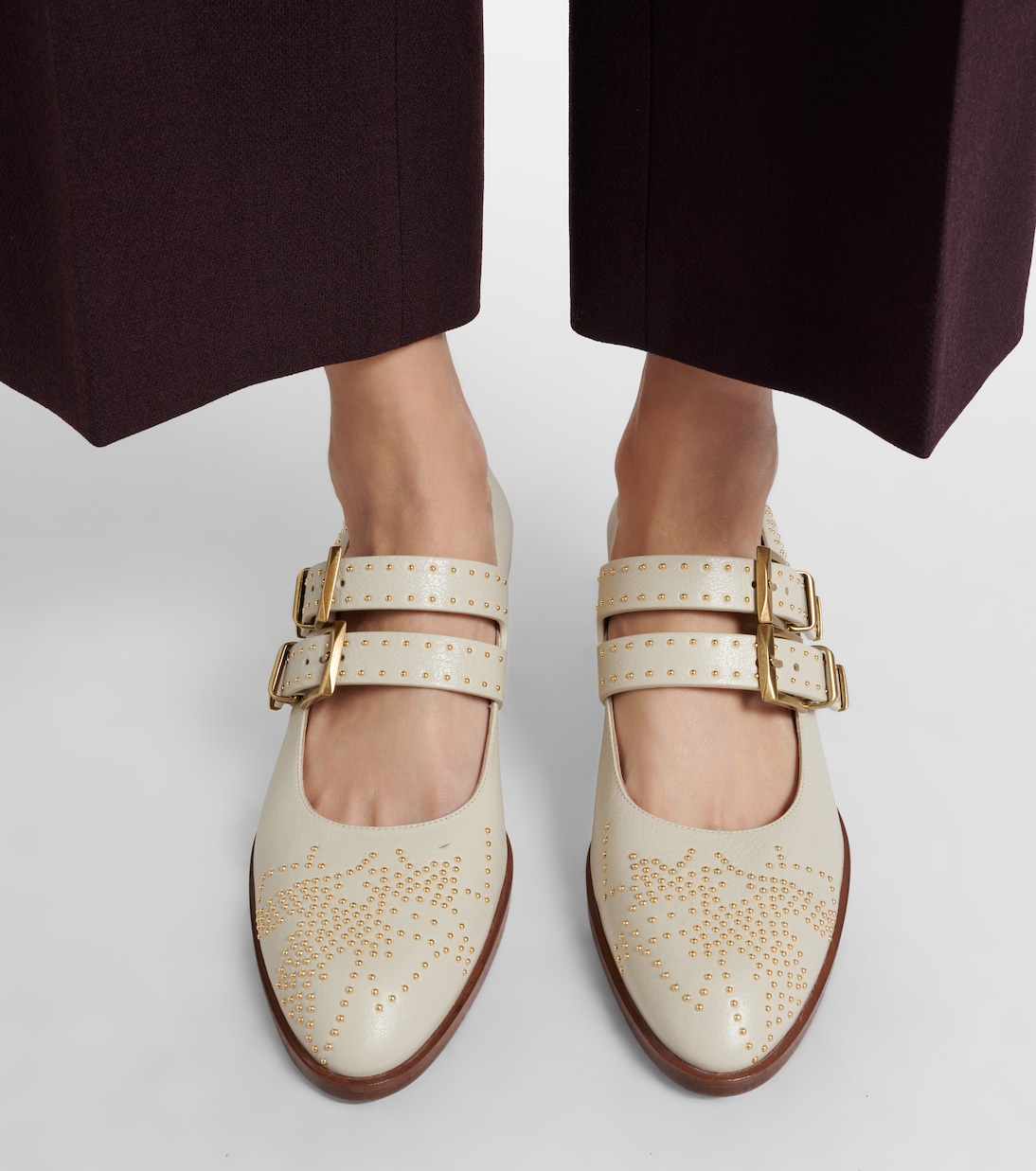 Susan studded leather Mary Jane pumps | Chloé
