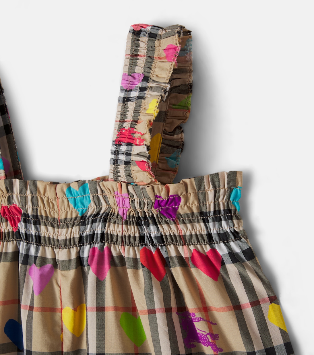 Burberry Check printed cotton overalls | Burberry Kids