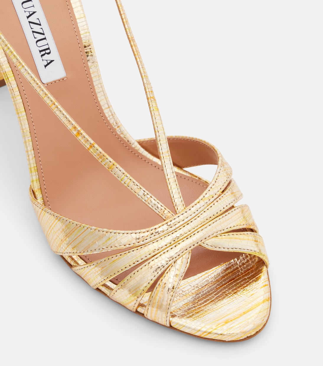 Sandales Aimée 85 en cuir métallisé | Aquazzura