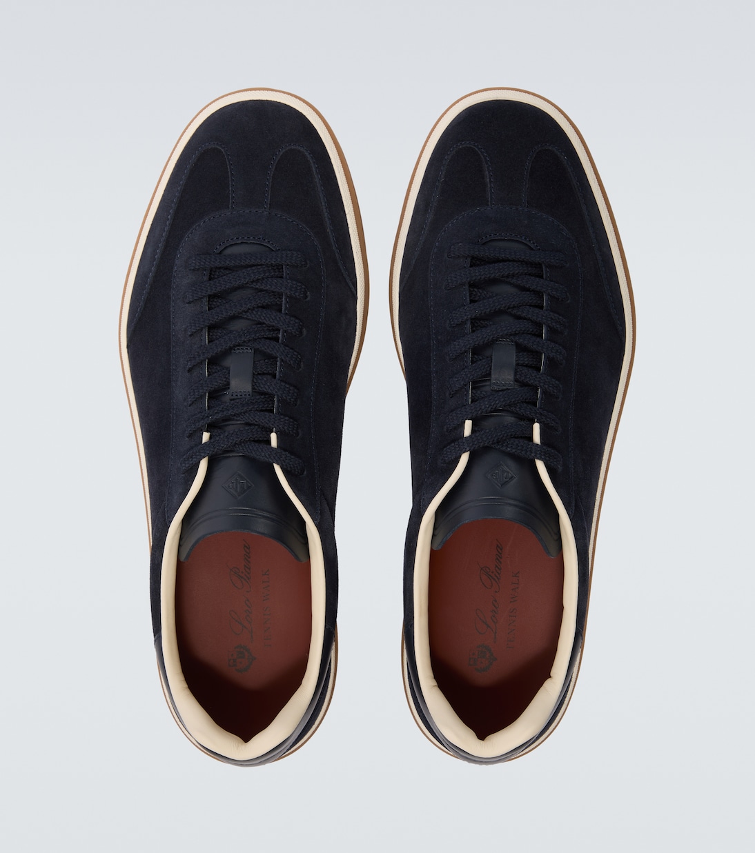 Tennis leather-trimmed suede sneakers | Loro Piana