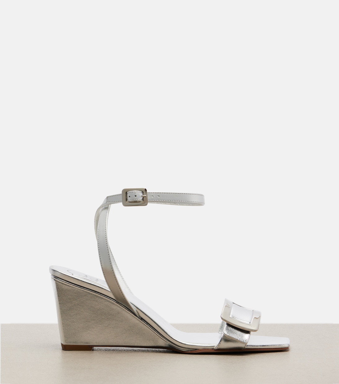 Sandalen Belle Vivier aus Metallic-Leder | Roger Vivier