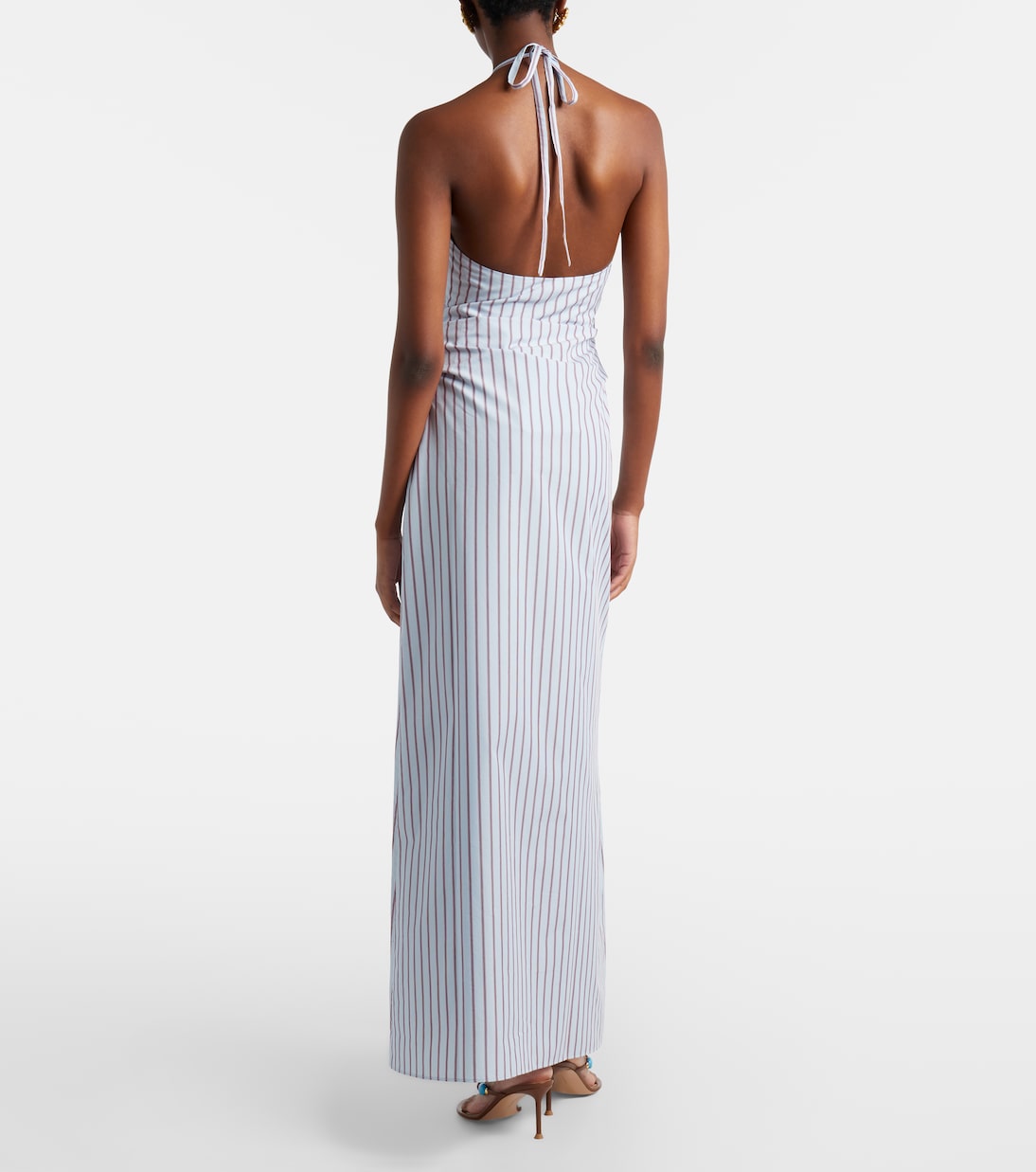 Pinstripe cotton-blend maxi dress | SIR
