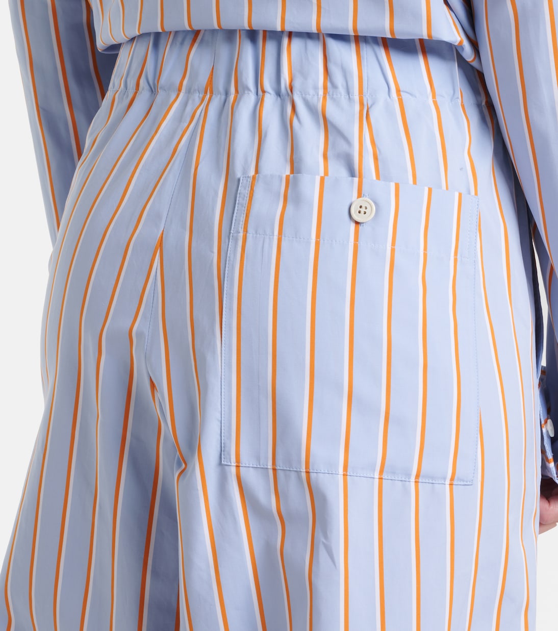 스트라이프 코튼 와이드 팬츠 | Dries Van Noten