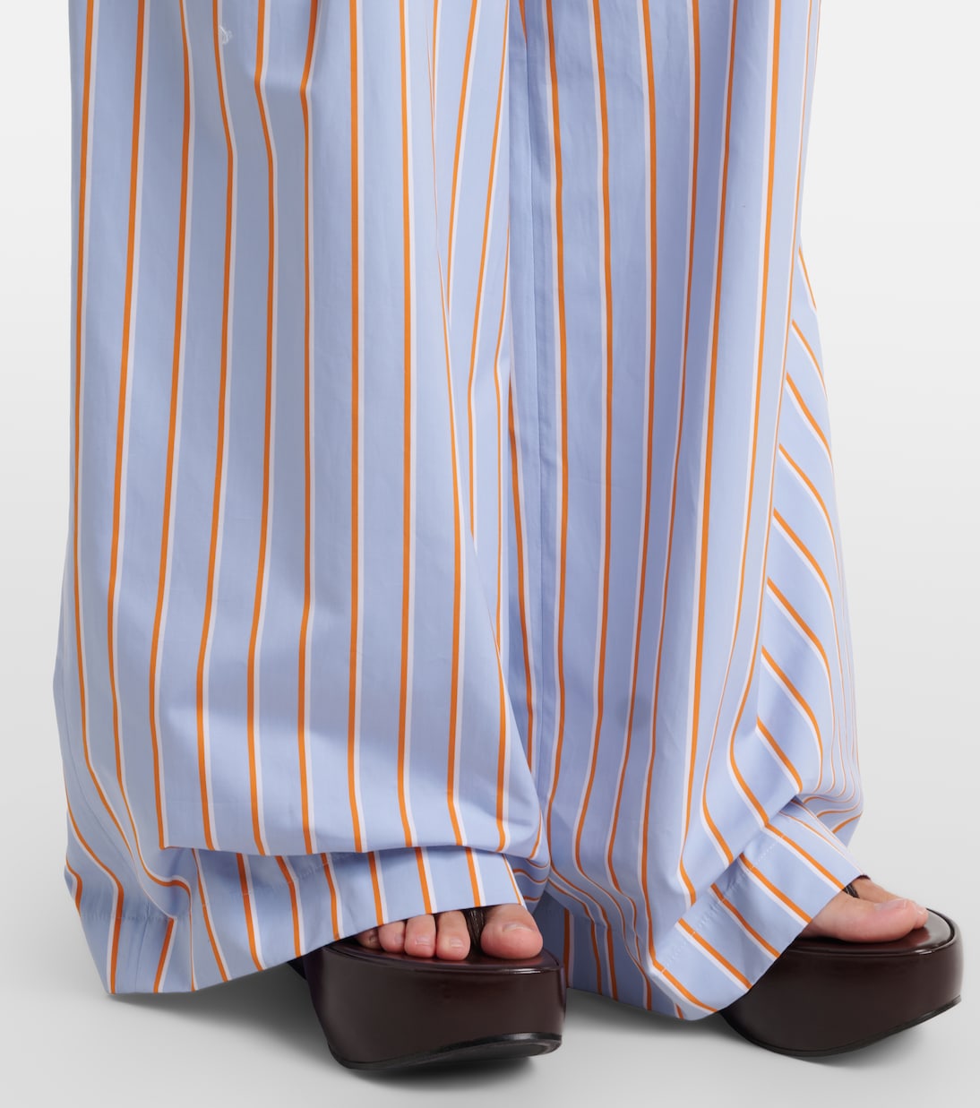 스트라이프 코튼 와이드 팬츠 | Dries Van Noten