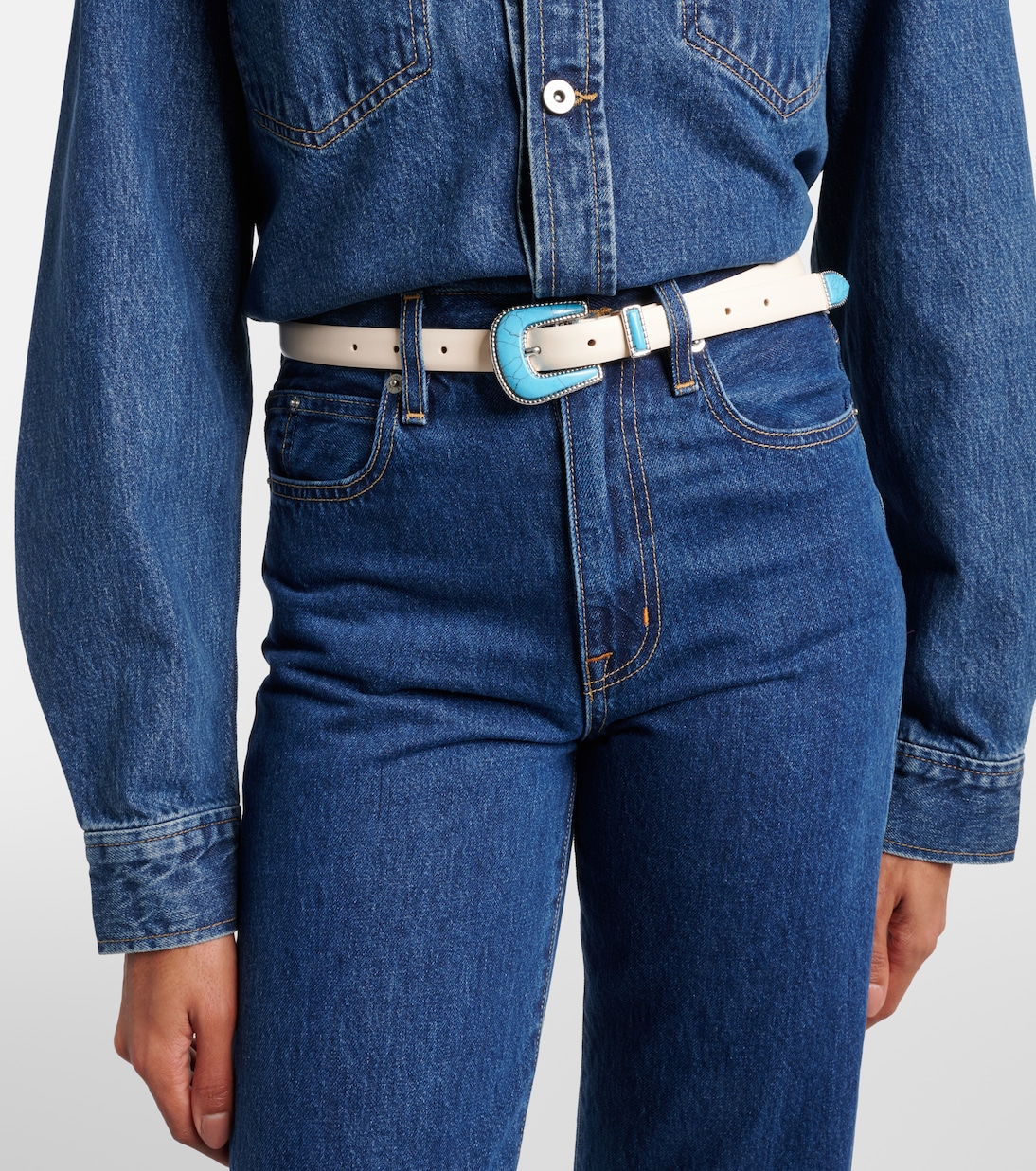 Travertine leather belt | Déhanche