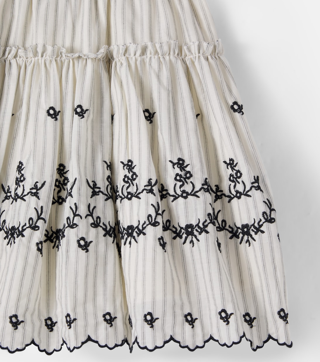 Bestickter Rock aus Baumwolle | C'era Una Volta