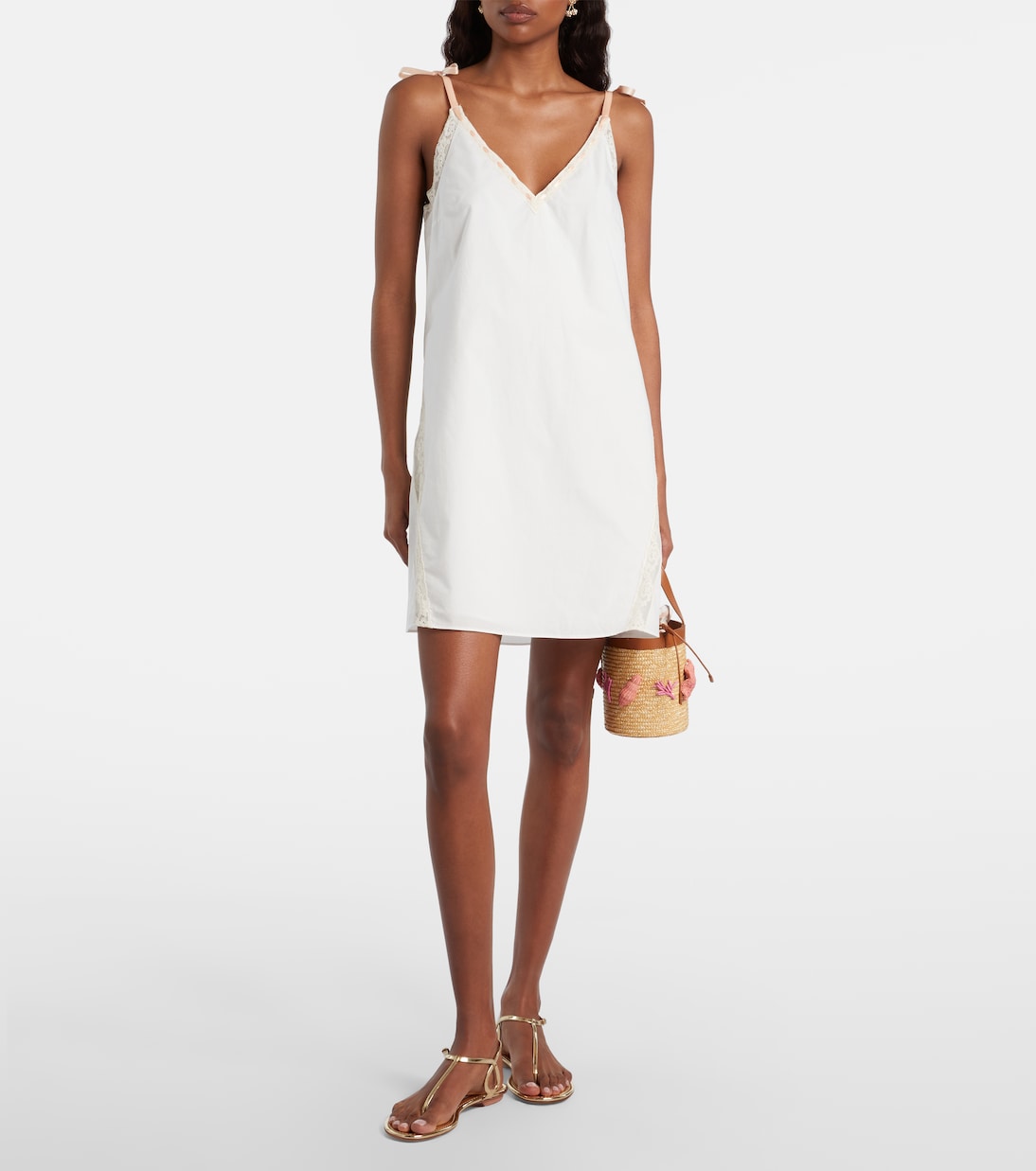 Minikleid Alma aus Baumwolle mit Spitze  | Posse