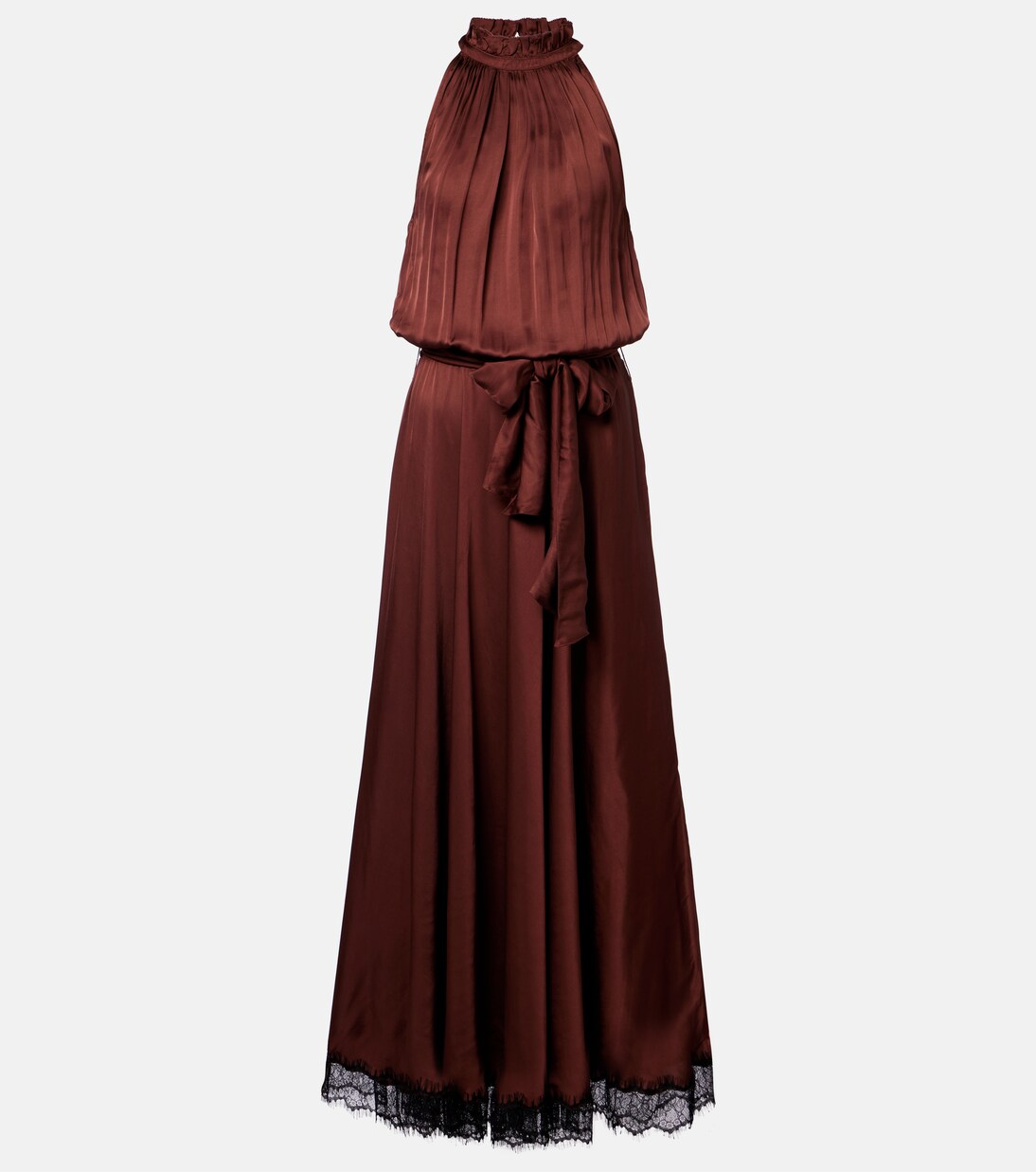 Nina halterneck satin maxi dress | Poupette St Barth