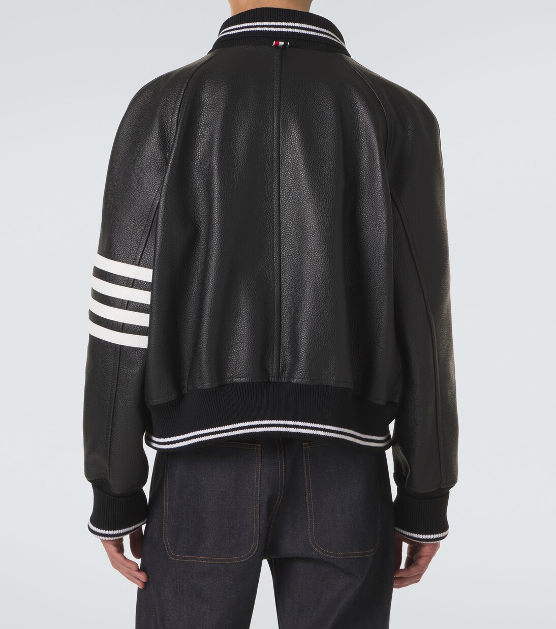 4-Bar leather bomber jacket | Thom Browne